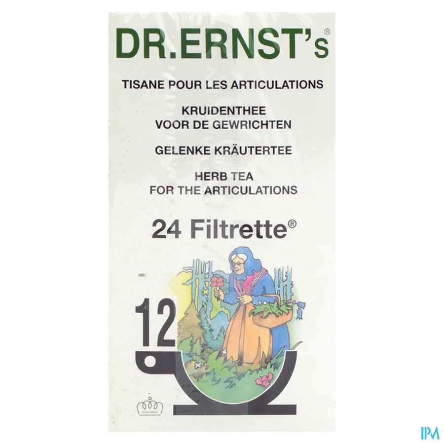 packshot van Dr Ernst Thee voor de Gewrichten n°12 met Moerrasspirea 24 Zakjes