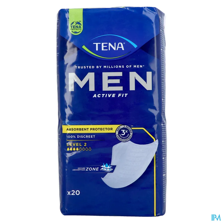 packshot van TENA Men Active Fit Absorbent Protector Level 2 20 stuks