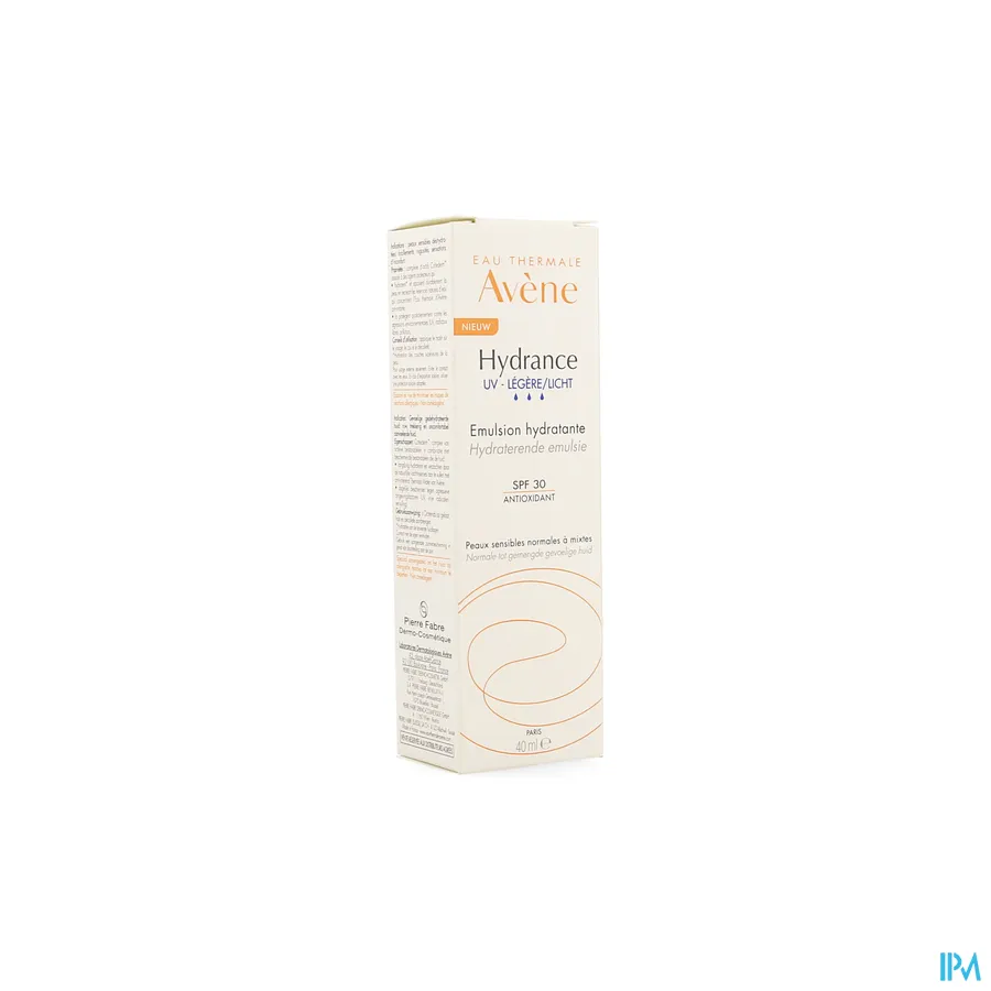 packshot van Avène Hydrance UV Lichte Hydraterende Emulsie SPF30 40 ml