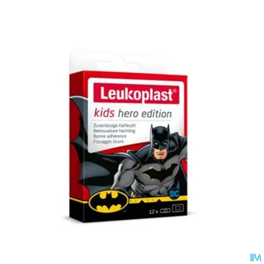 packshot van Leukoplast Kids Hero Edition Batman 12 stuks