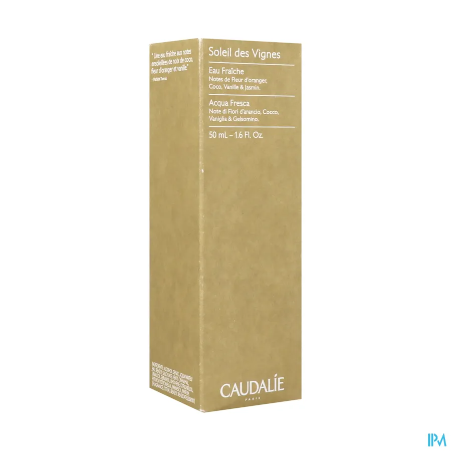 packshot van Caudalie Soleil Vignes Fris Water 50 ml