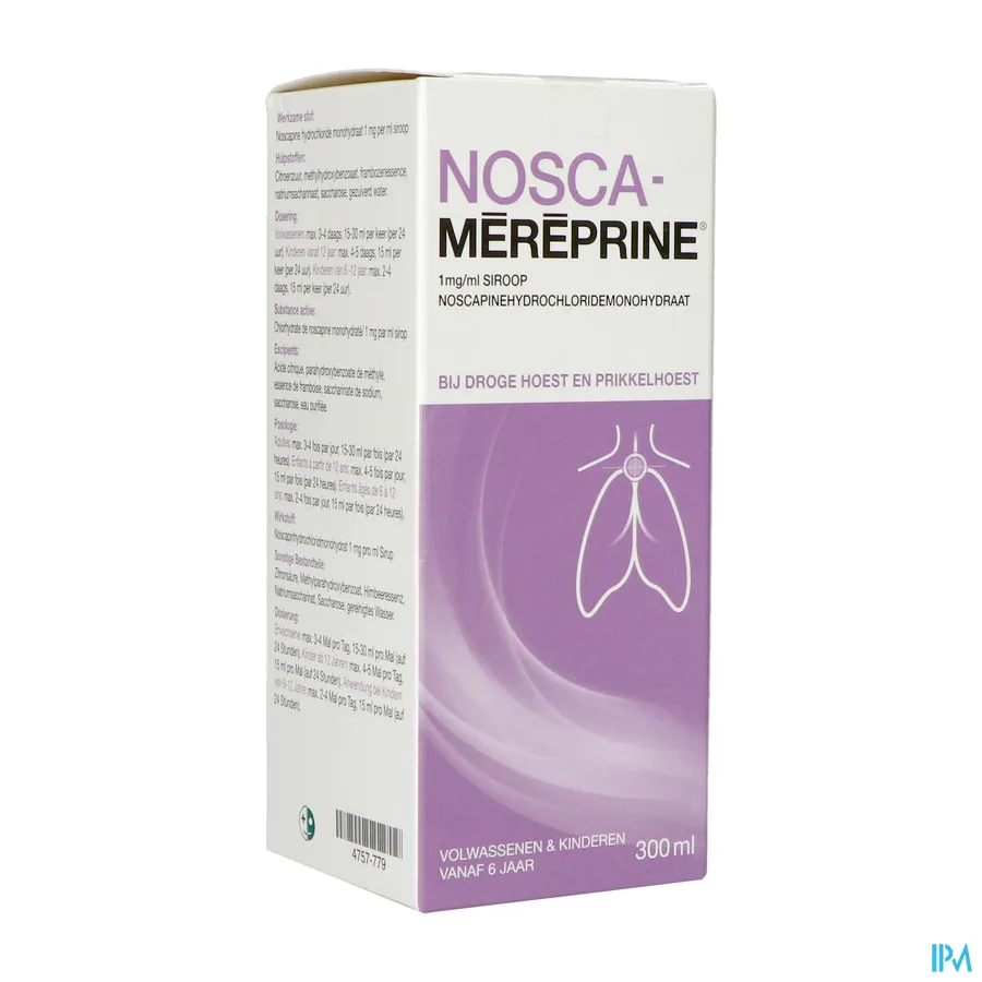 packshot van Nosca Mereprine 1mg/ml Siroop 300 ml