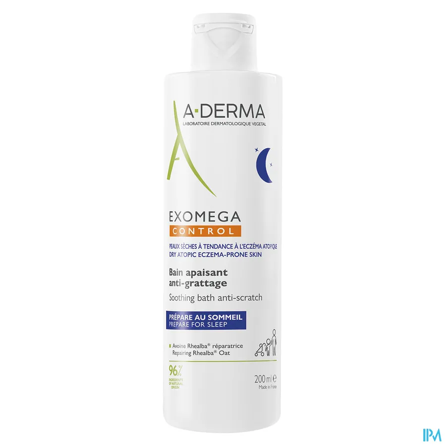 productshot van Aderma Exomega Control Kalmerend Bad Fl 200ml