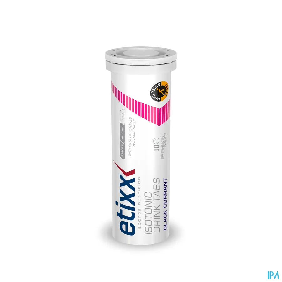 productshot van Etixx Isotonic Drink Tabs Black Currant 3 x 10 Tabletten