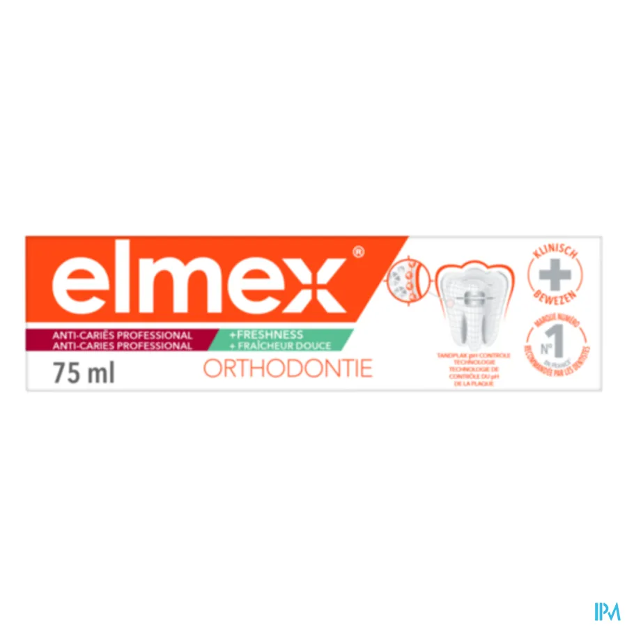 packshot van Elmex Anti-Cariës Professional + Ortho Tandpasta Expert 8-18 jaar 75 ml