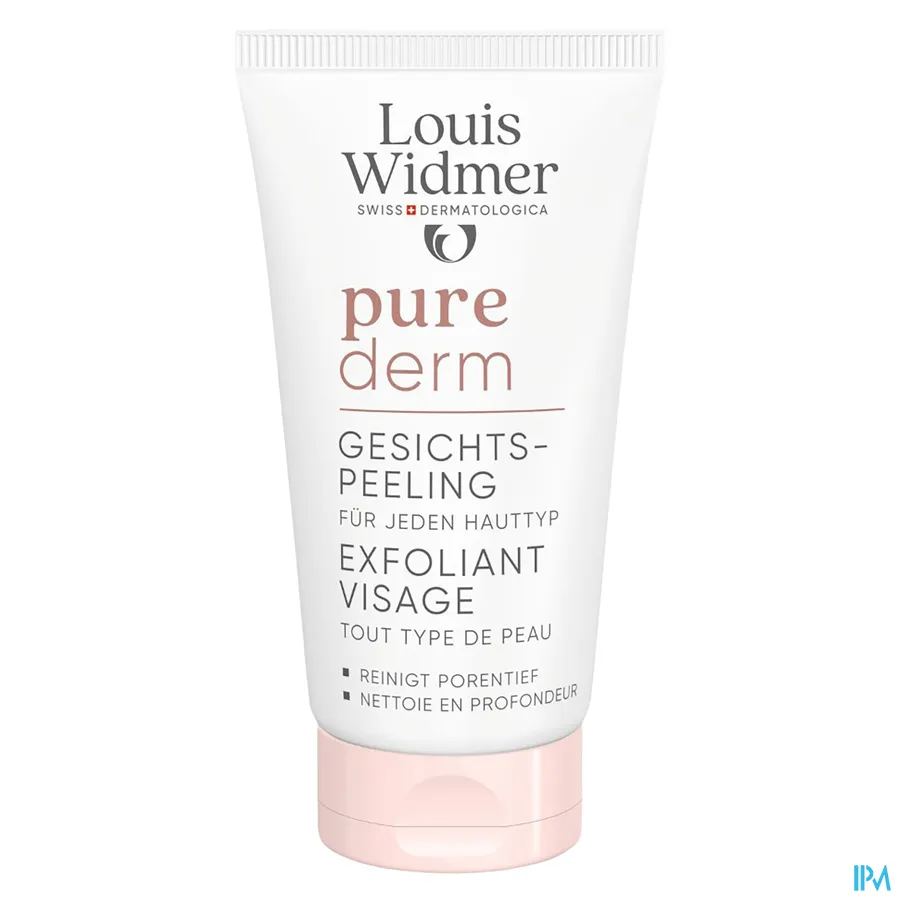 productshot van Louis Widmer Purederm Gezichtspeeling 50 ml - met parfum