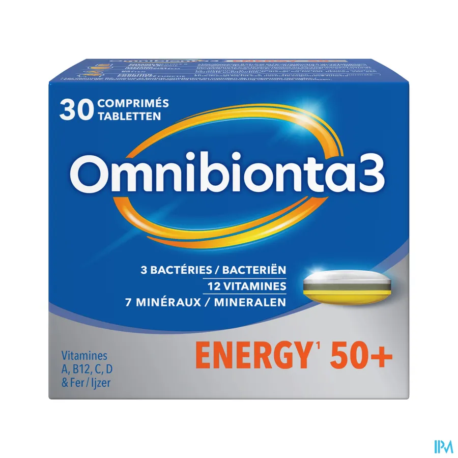 packshot van Omnibionta3 Energy 50+ 30 tabletten