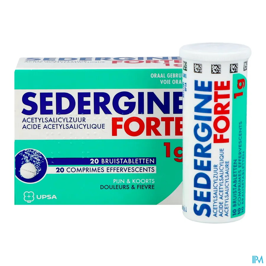 productshot van Sedergine Forte Bruis 1gr 20 bruistabletten