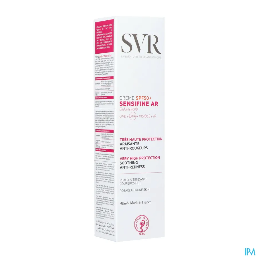 packshot van SVR Sensifine AR Crème SPF50+ 40 ml
