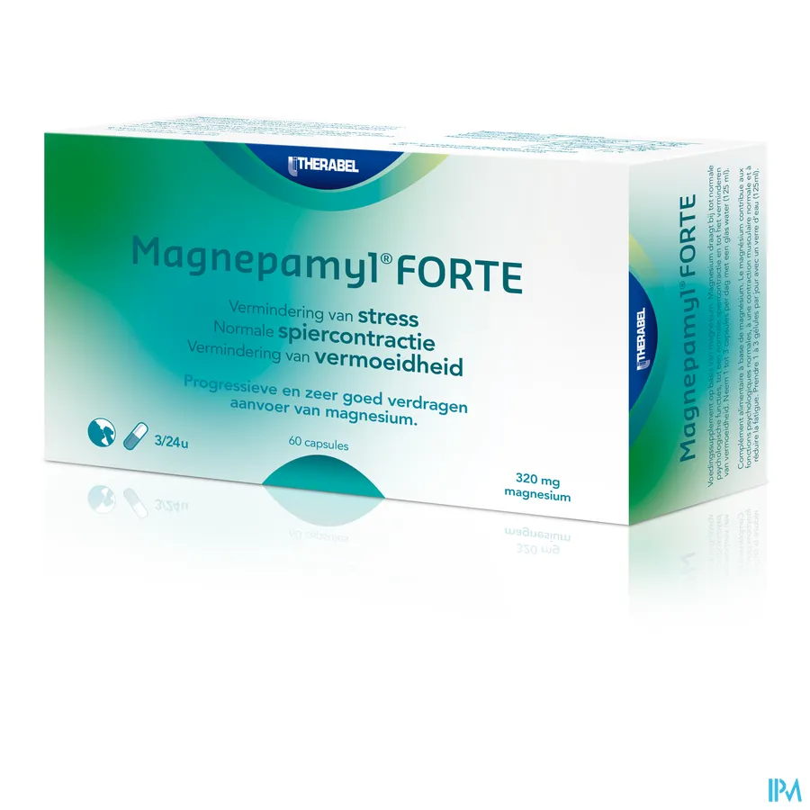 packshot van Magnepamyl Forte 60 Capsules
