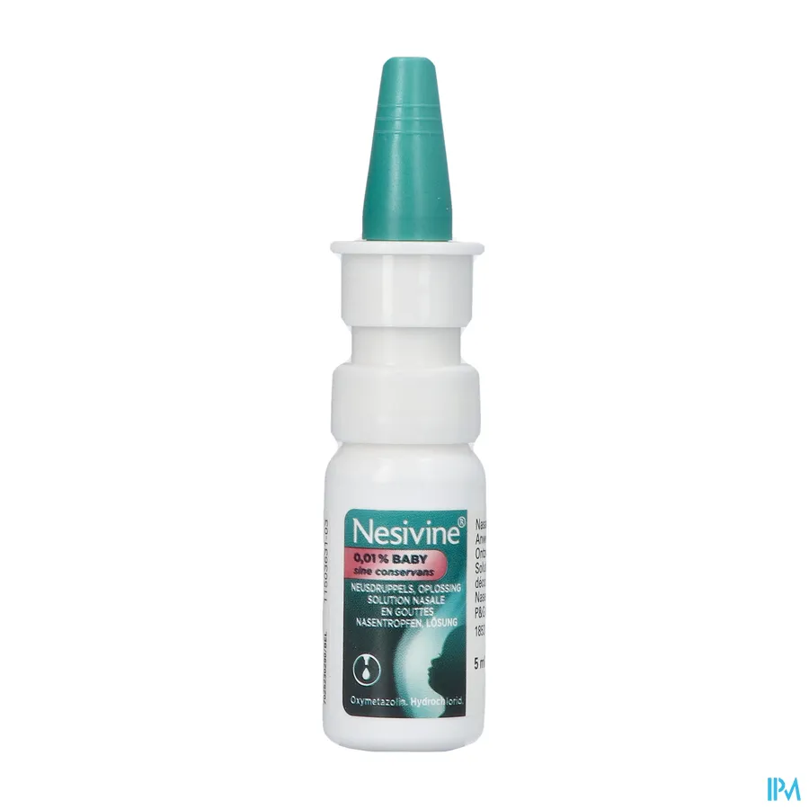 packshot van Nesivine Baby 0,01% Sine Conservans Druppels 5 ml