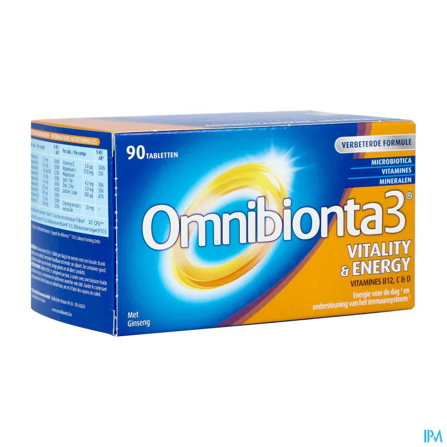 packshot van Omnibionta 3 Vitality & Energy 90 tabletten