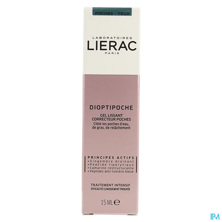 packshot van Lierac Dioptipoche Gladmakende Gel tegen Wallen voor Ogen Tube 15 ml