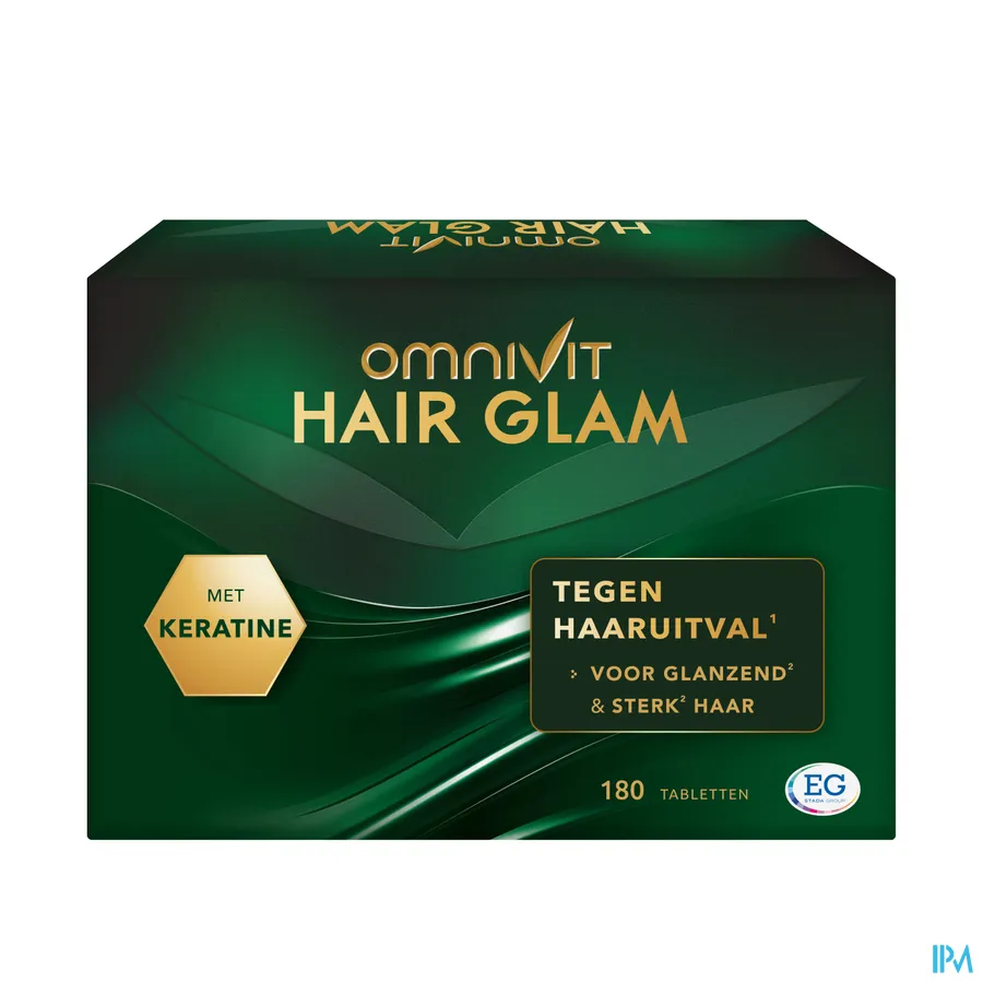 packshot van Omnivit Hair Glam Tabl 180
