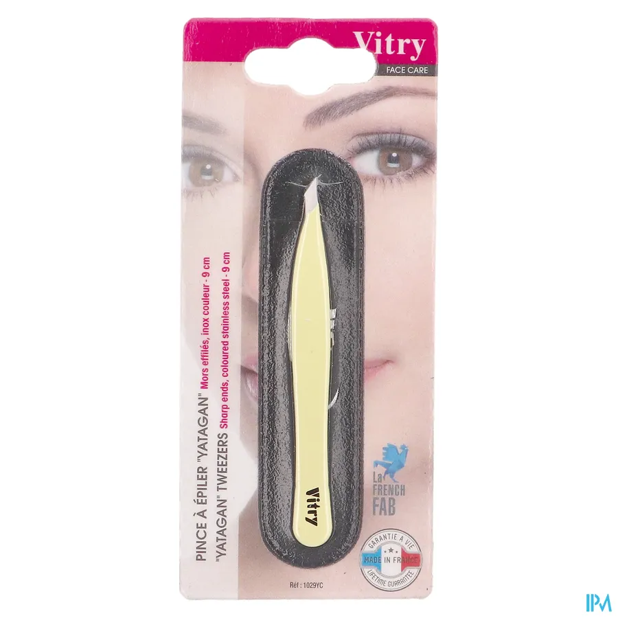 packshot van Vitry Epileerpincet met Schuine Ultrafijne Top Gekleurd