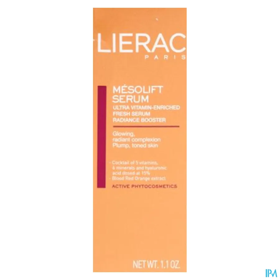 packshot van Lierac Mésolift Serum Vermoeidheidswerend Vitaminerijk Fris Serum voor een Stralende Teint 30 ml