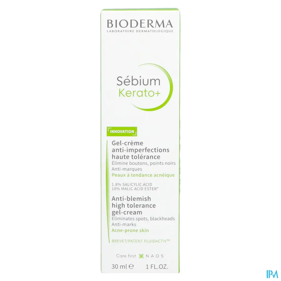 packshot van Bioderma Sébium Kerato+ Gel-Crème 30 ml