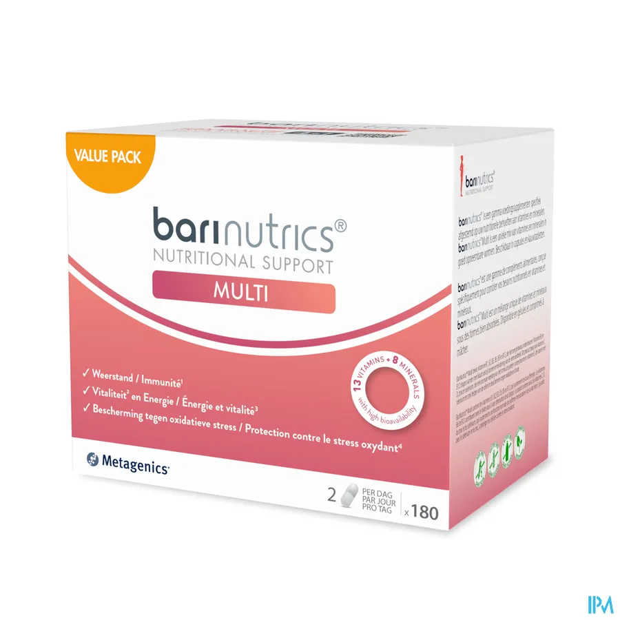 packshot van BariNutrics Multi Neutraal 180 capsules