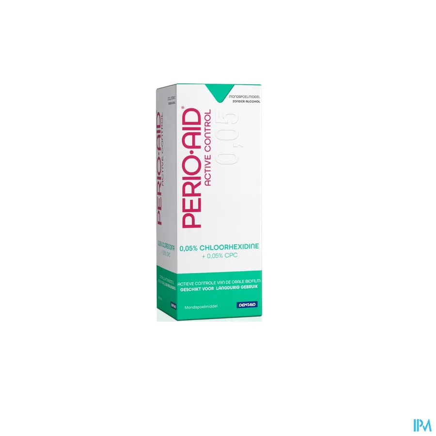 packshot van Perio Aid Active Control Mondspoelmiddel met 0,05% Chloorhexidine 500 ml