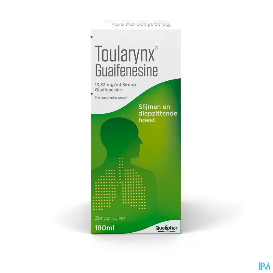 packshot van Toularynx Guaifenesine 13,33 mg/ml Siroop 180 ml