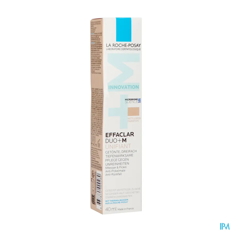 packshot van La Roche-Posay Effaclar Duo +M Unifiant 40 ml Medium Shade