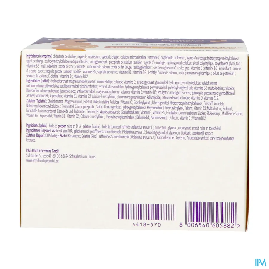 packshot van Omnibionta Pronatal 2 56 tabletten + 56 capsules