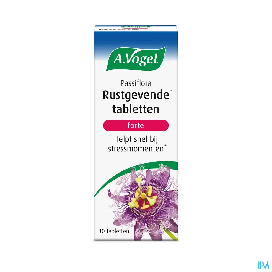 packshot van A. Vogel Passiflora Complex Forte Ontspannend 30 Tabletten