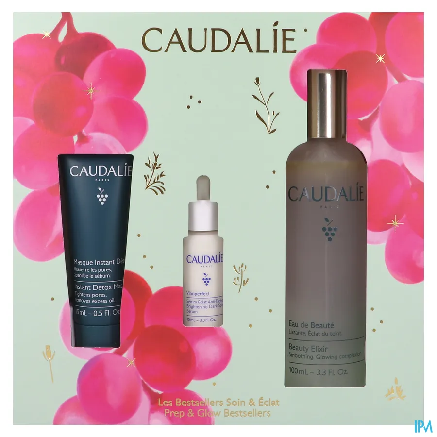 packshot van Caudalie Prep & Glow Bestsellers Geschenkset