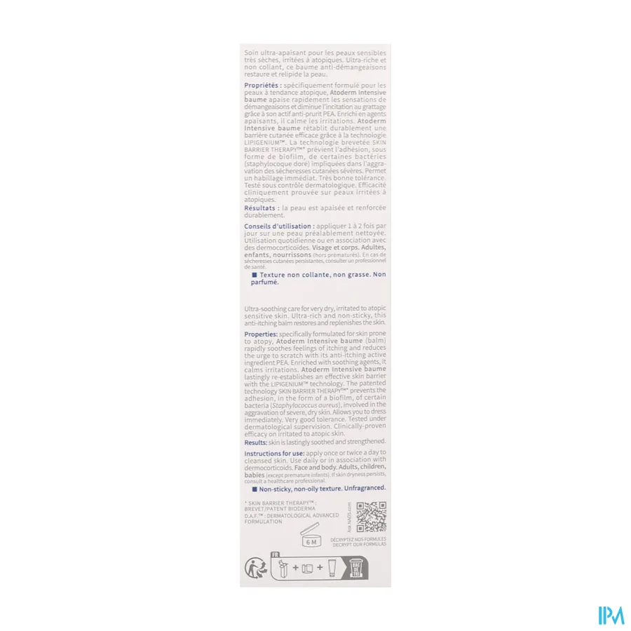 packshot van Bioderma Atoderm Intensive Balsem Tube 75 ml