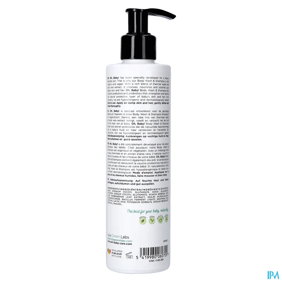 packshot van Oh Baby Body Wash & Shampoo 250 ml