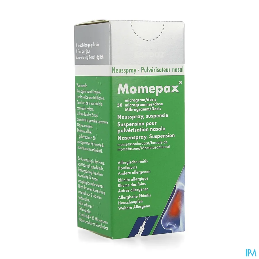 packshot van Momepax Neusspray 50 mcg 140 Dosissen