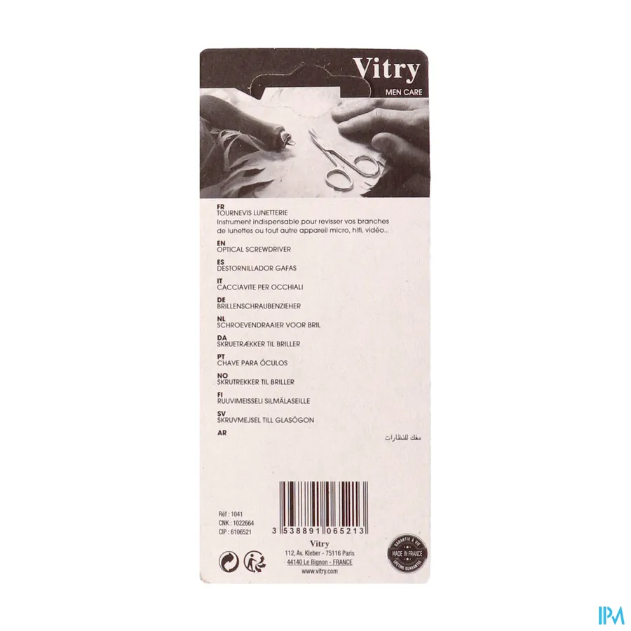 packshot van Vitry Schroevendraaier voor Bril