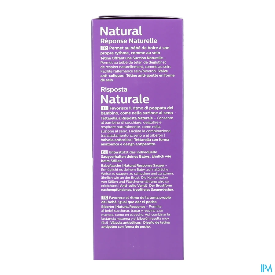 packshot van Philips Avent Natural 3.0 Zuigfles 330 ml 1stuk