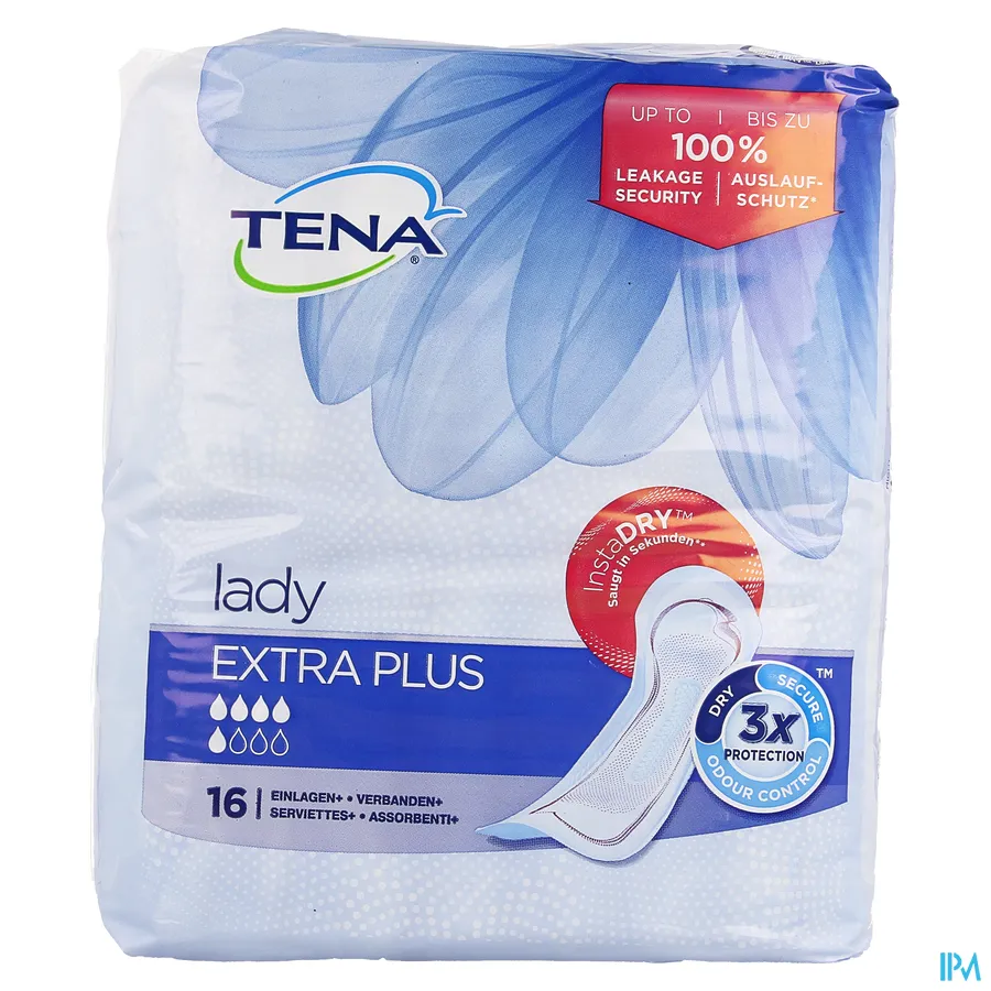 packshot van TENA Discreet Extra Plus 16 stuks