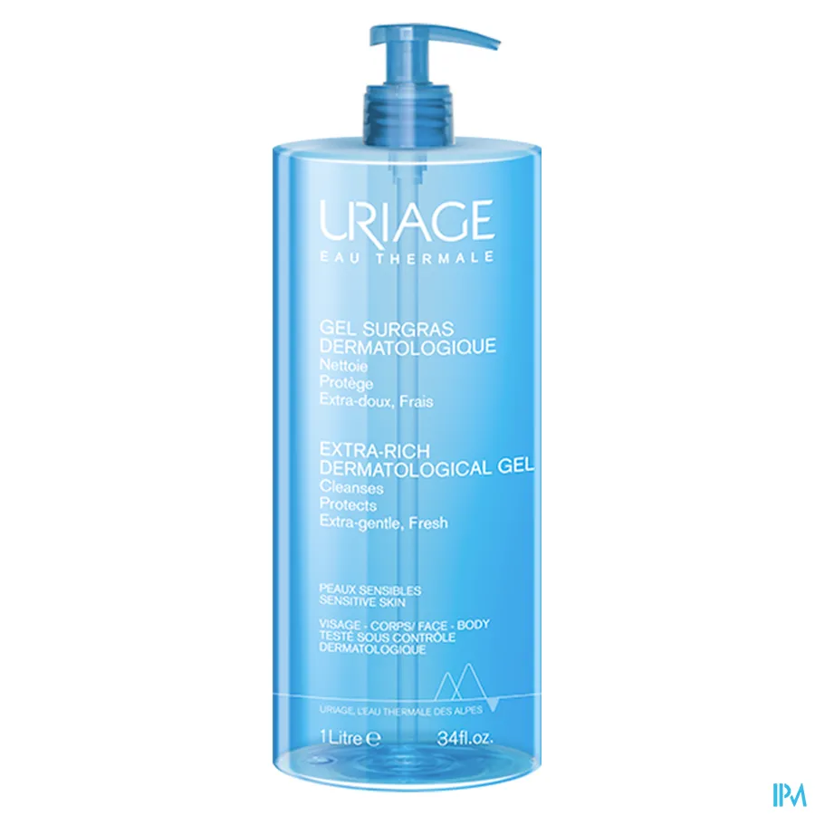 packshot van Uriage Schuimende Reinigingsgel Overvet 1 l