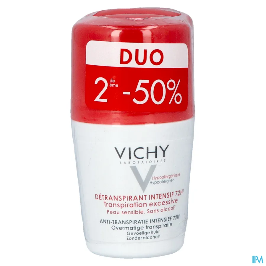 packshot van Vichy Deo Roll-On 72u Overmatige Transpiratie Duo Promo* 2 x 50 ml