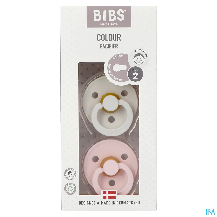 packshot van Bibs 2 Fopspeen Duo Haze/blossom 2