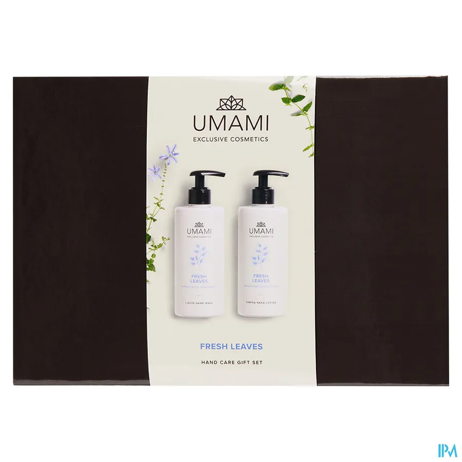 packshot van Umami Fresh Leaves Giftset Hand 300 ml