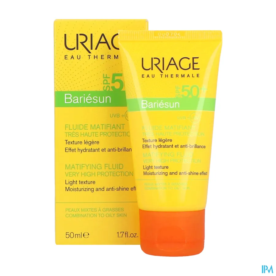 productshot van Uriage Bariésun Mat Fluide SPF50+ 50 ml