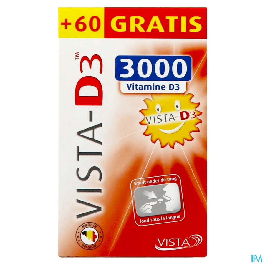 packshot van Vista D3 3000 PROMO 120 + 60 smelttabletten