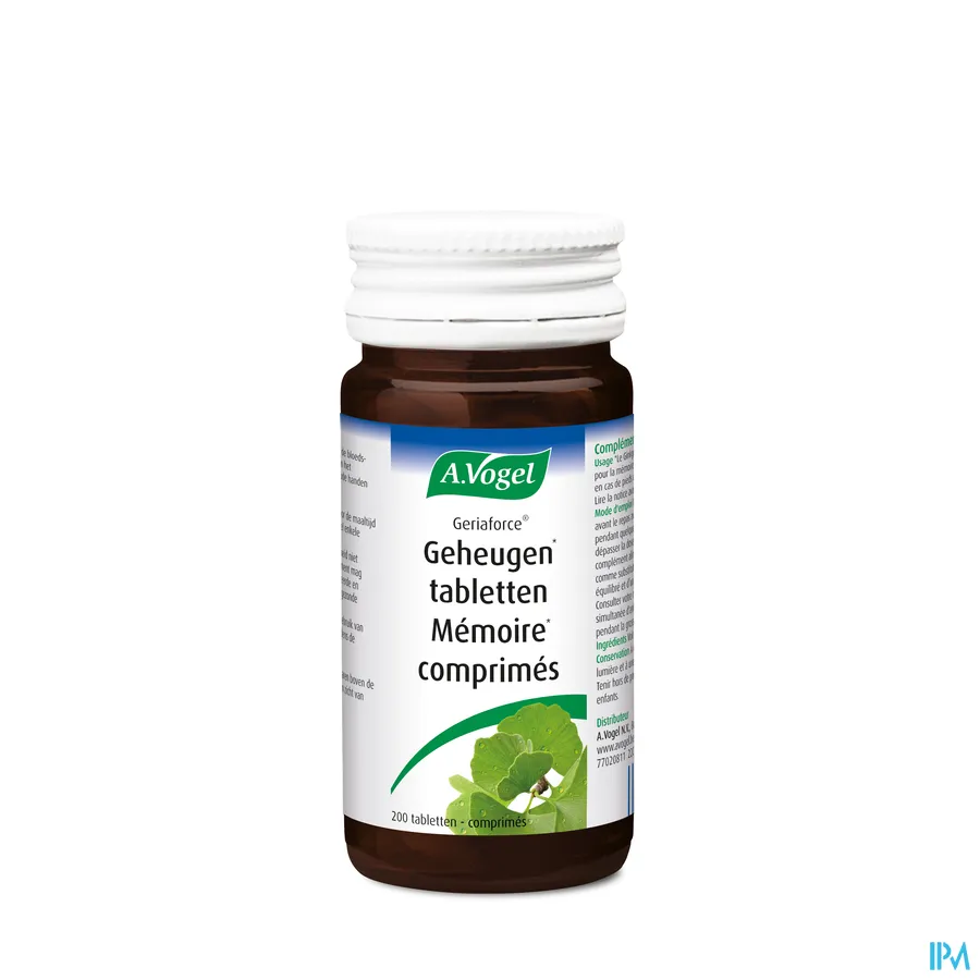 packshot van A. Vogel Geriaforce voor Geheugen 200 Tabletten
