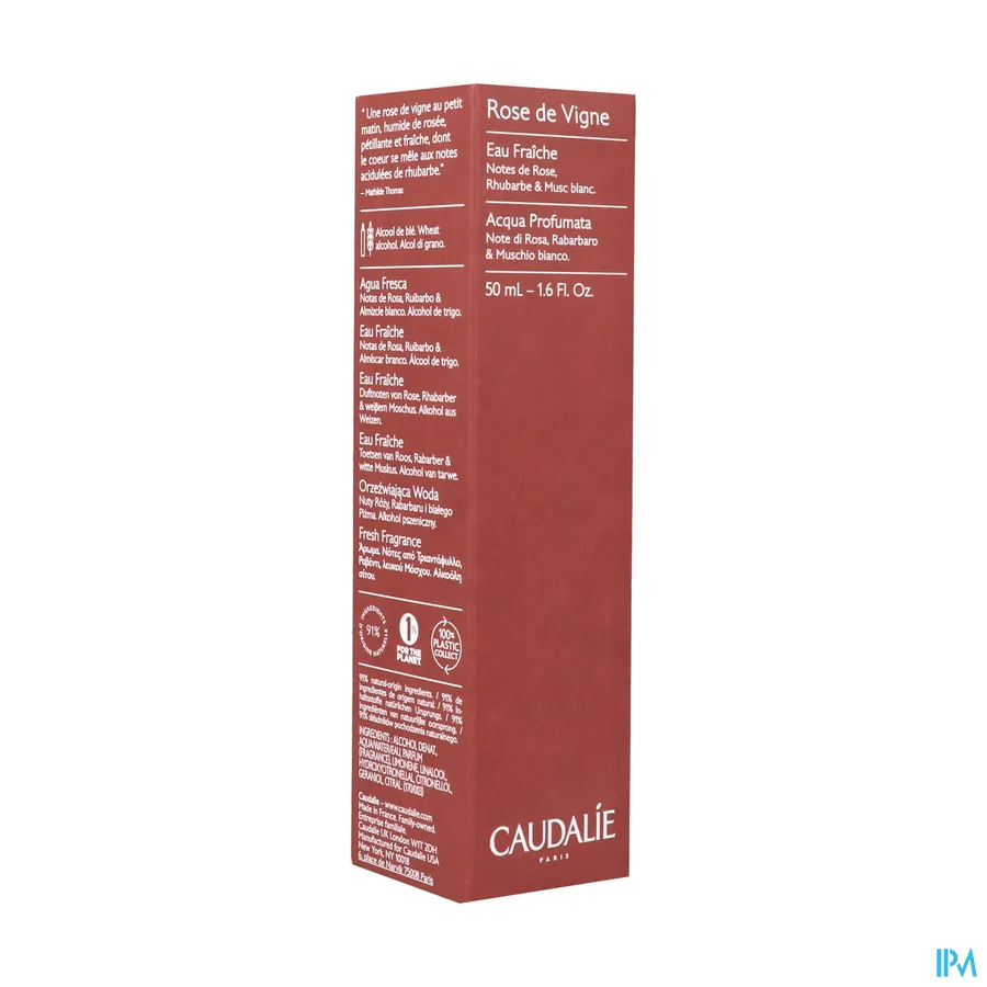 packshot van Caudalie Eau Fraiche Rose De Vigne 50 ml