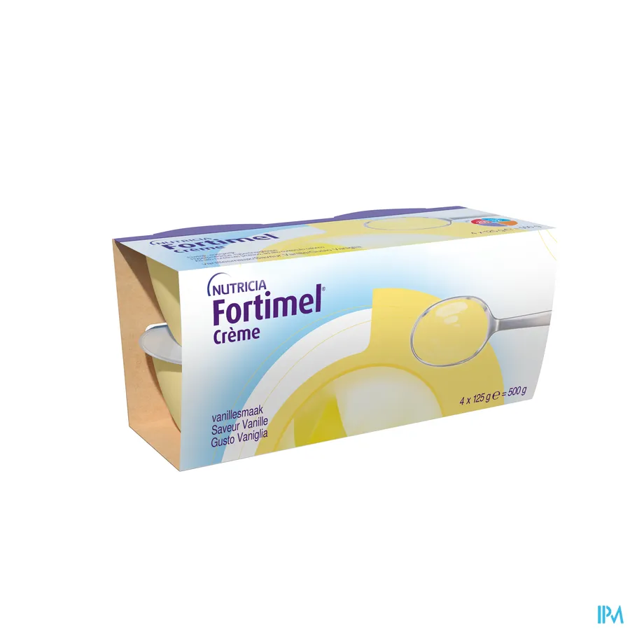 packshot van Fortimel Crème Vanille 4 x 125 g