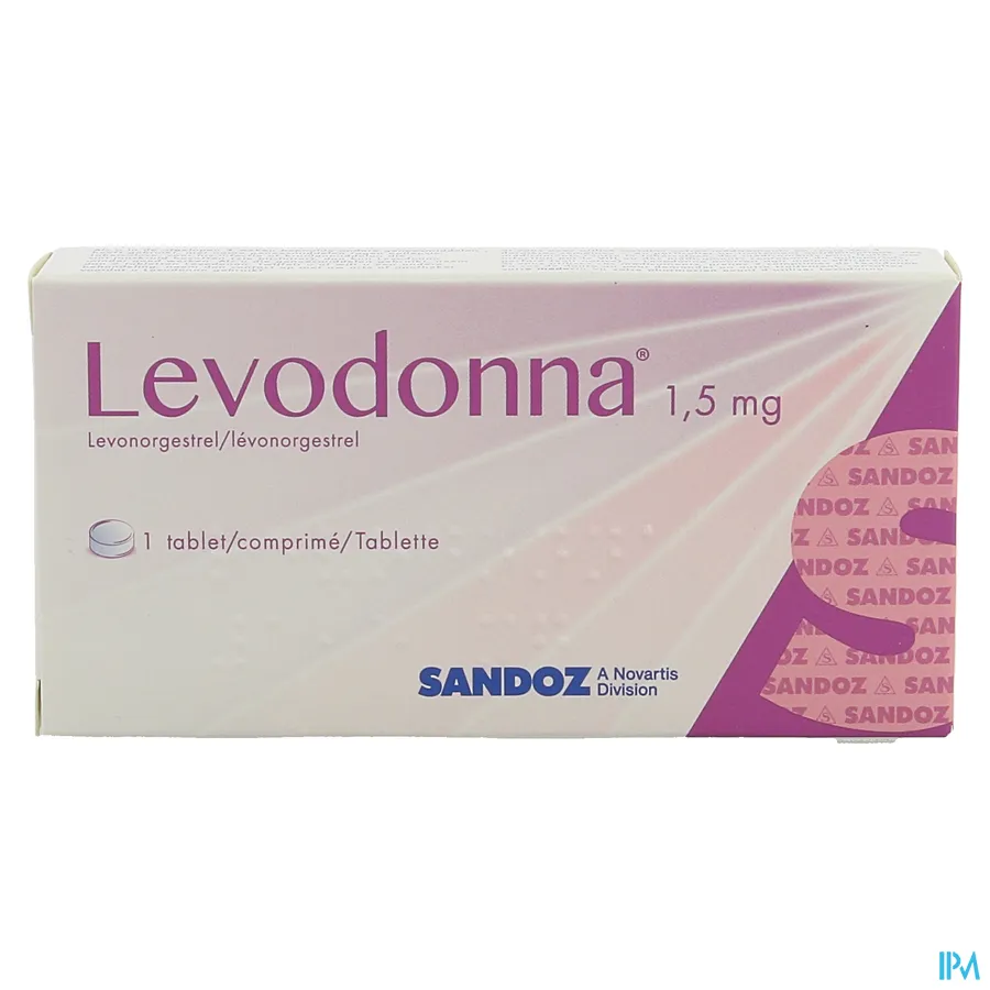 packshot van Levodonna 1,5mg 1 tablet