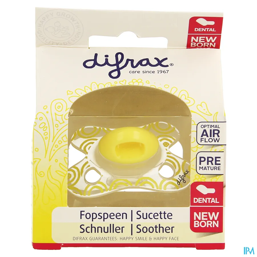 packshot van Difrax Fopspeen Newborn Dental Silicone -2/2m
