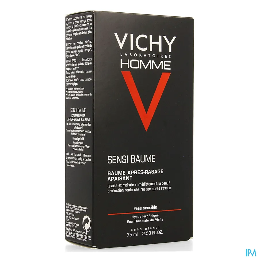 packshot van Vichy Homme Sensi-Baume Aftershave Balsem 75 ml