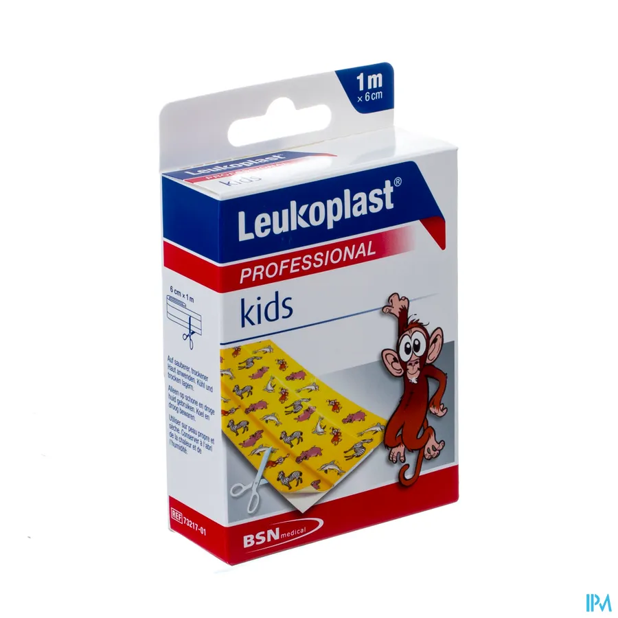 packshot van Leukoplast Kids 6 cm x 1 m 1 stuk