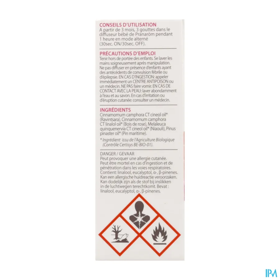 packshot van Pranarom PranaBB Verstuiving Gezuiverde Lucht 10 ml