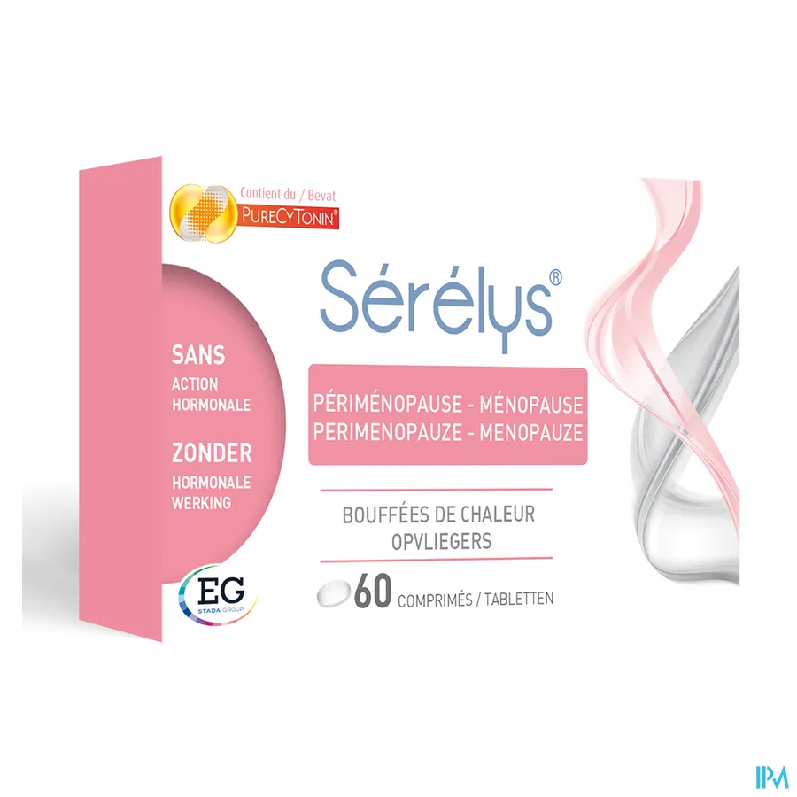 packshot van Sérélys voor Perimenopauze en Menopauze 60 Tabletten