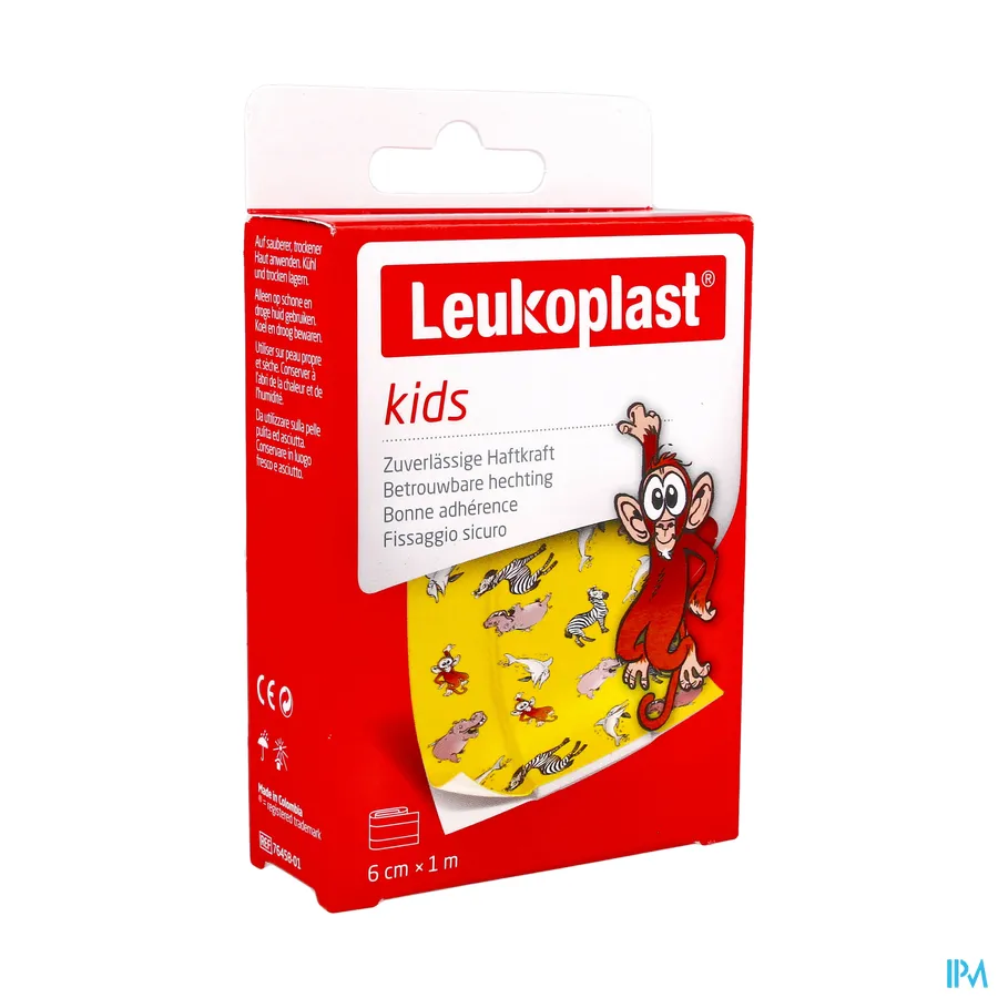 packshot van Leukoplast Kids 6 cm x 1 m 1 stuk